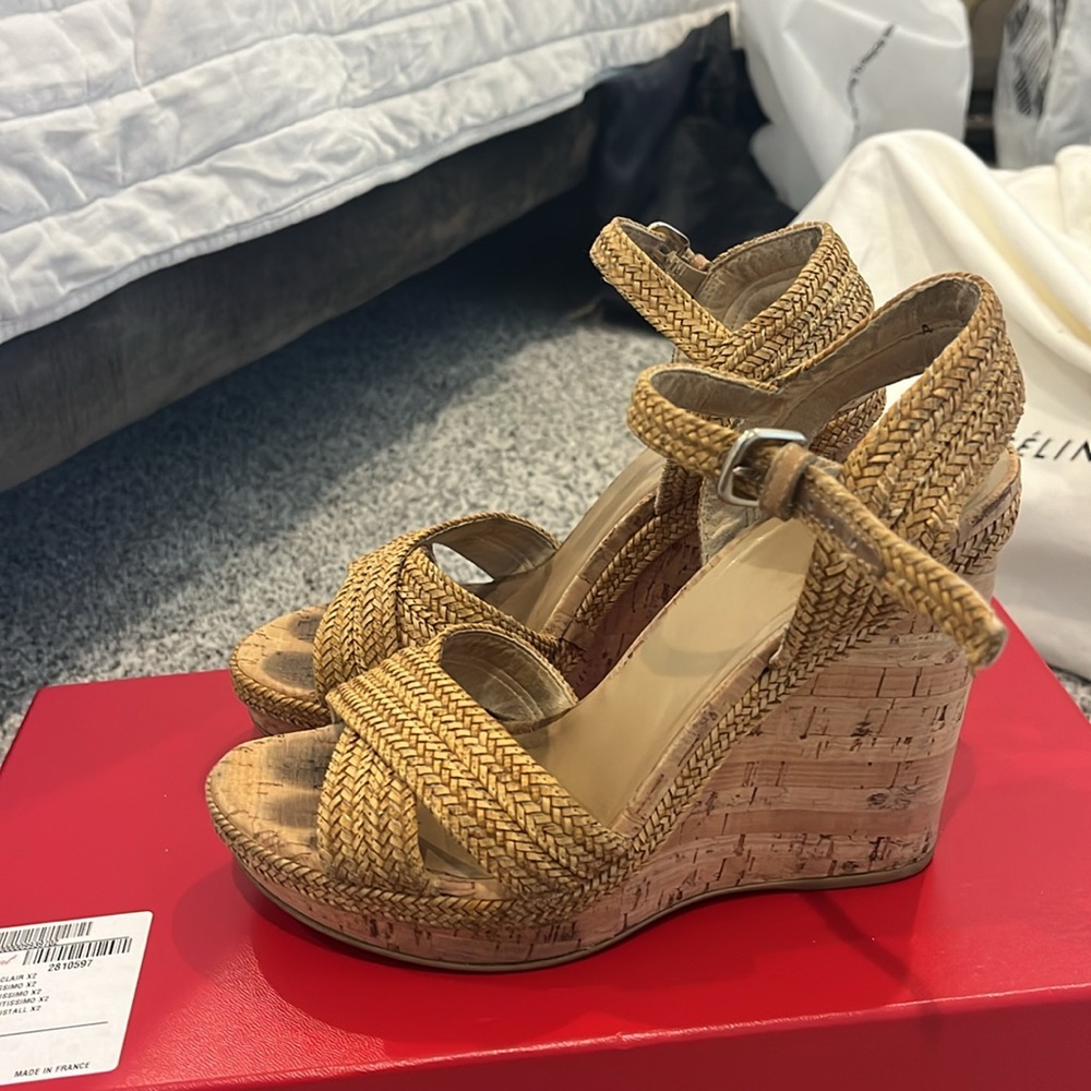 Rafia Stuart Weitzman heels